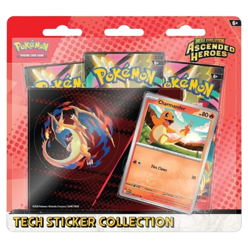Pokemon - Mega Evolution - Ascended Heroes - Tech Sticker Collection - Charmander 30/01/26