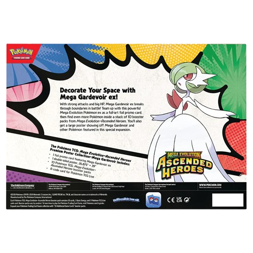 Pokemon - Mega Evolution - Ascended Heroes - Premium Poster Collection - Mega Gardevoir 20/03/26 Release Date